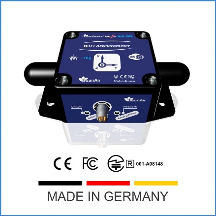 BeanDevice® Wilow® AX-3D , Wireless Vibration sensor (acceleration and Velocity)