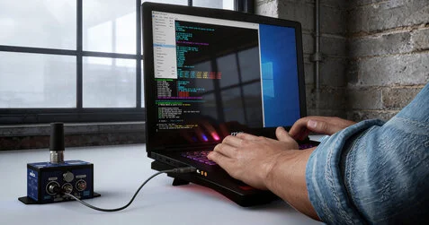 Satevis sensor batch configuration using Tera Term software terminal via USB connection