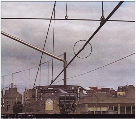 Figure 6:  Catenary deformation at REIMS train station