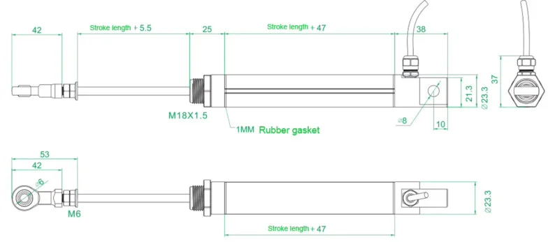 « drawing displacement sensor ball-joint »