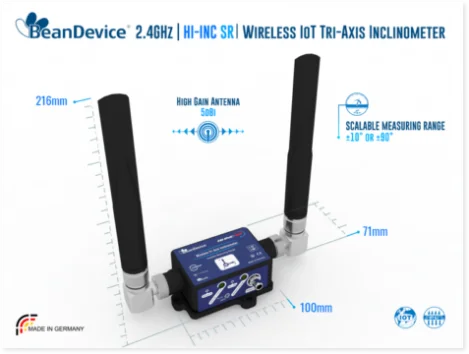 «wireless combo sensors , vibration and tilt monitoring»