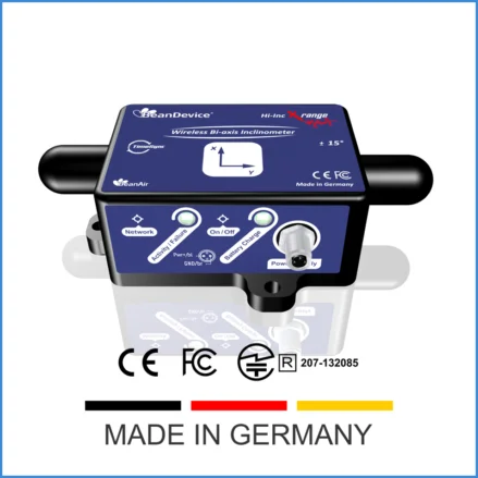 « wireless IOT inclinometer sensor, high performance version, 2.4GHz sensor series »