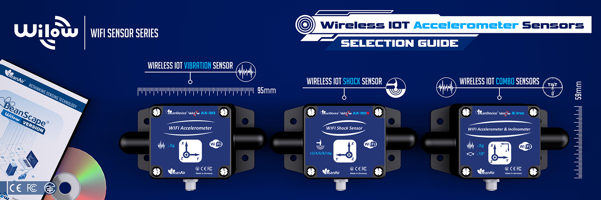 «Wireless IOT Accelerometer Sensors | WIFI Sensor Series»